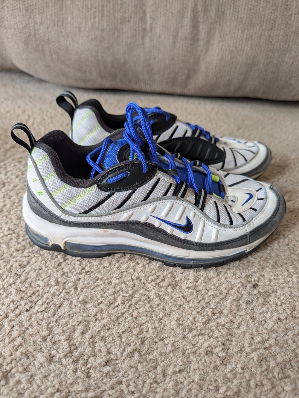 Nike Mens Sneakers in White, Blue & Black